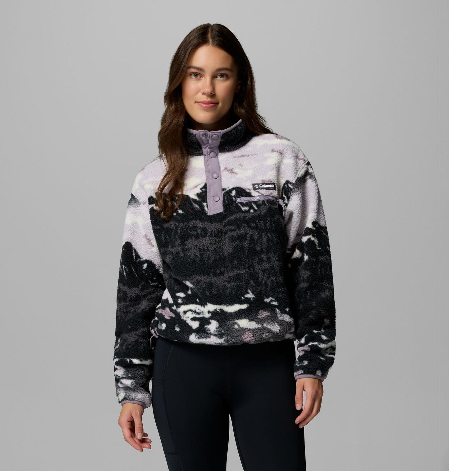 Women's Helvetia™ II Cropped Sherpa Half Snap Printed Fleece